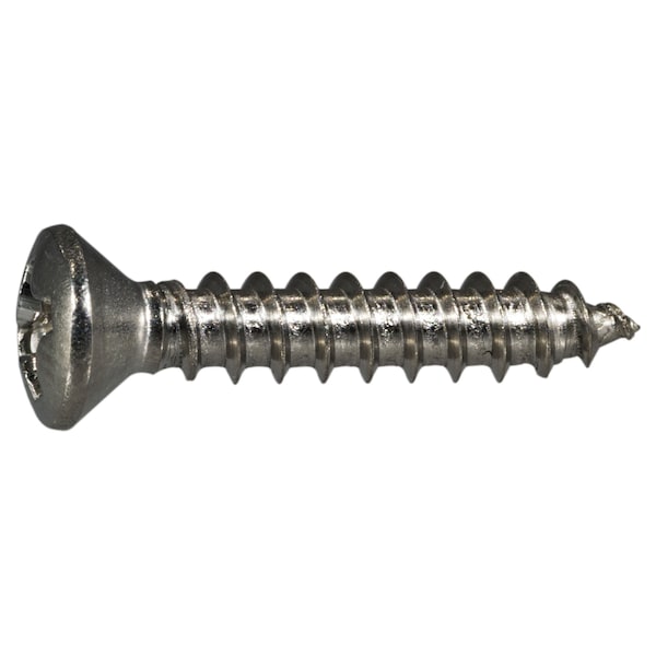 Midwest Fastener Sheet Metal Screw, #6 x 3/4 in, 18-8 Stainless Steel Oval Head Phillips Drive, 100 PK 05217 - main